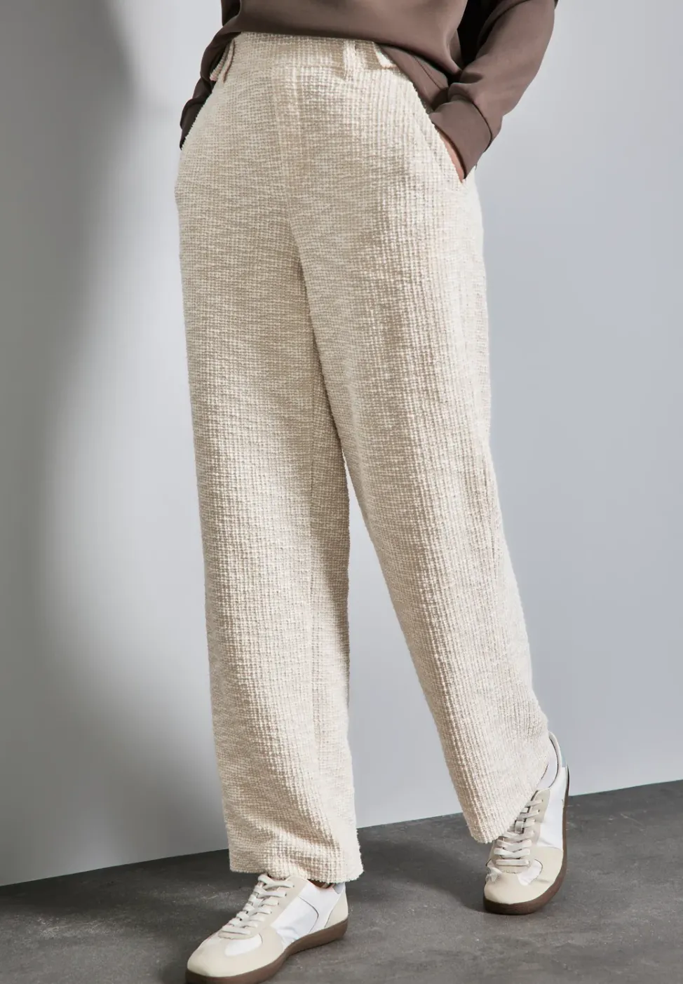 Straight Leg Bouclé Hose