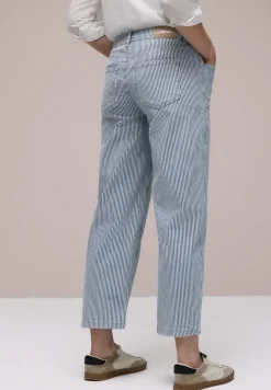 Straight Leg Jeans mit Streifen