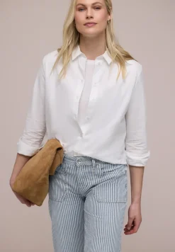 Straight Leg Jeans mit Streifen