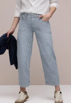 Straight Leg Jeans mit Streifen