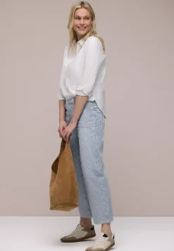 Straight Leg Jeans mit Streifen