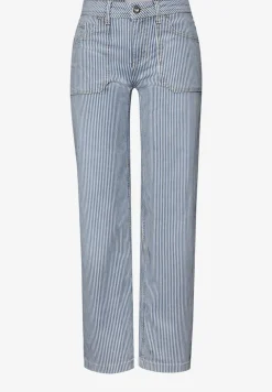 Straight Leg Jeans mit Streifen