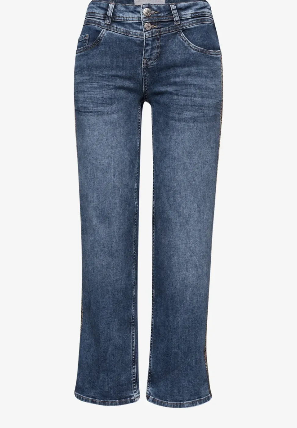 Straight Leg Jeans mit Tape