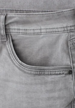 Straight Leg Jeans mit Ziersaum