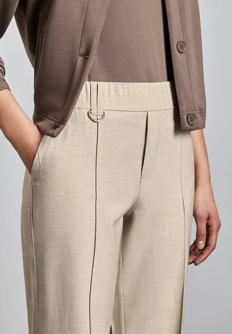 Straight Leg Melange-Hose