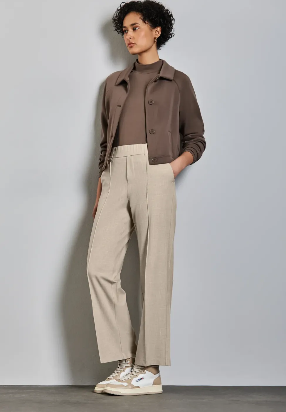 Straight Leg Melange-Hose