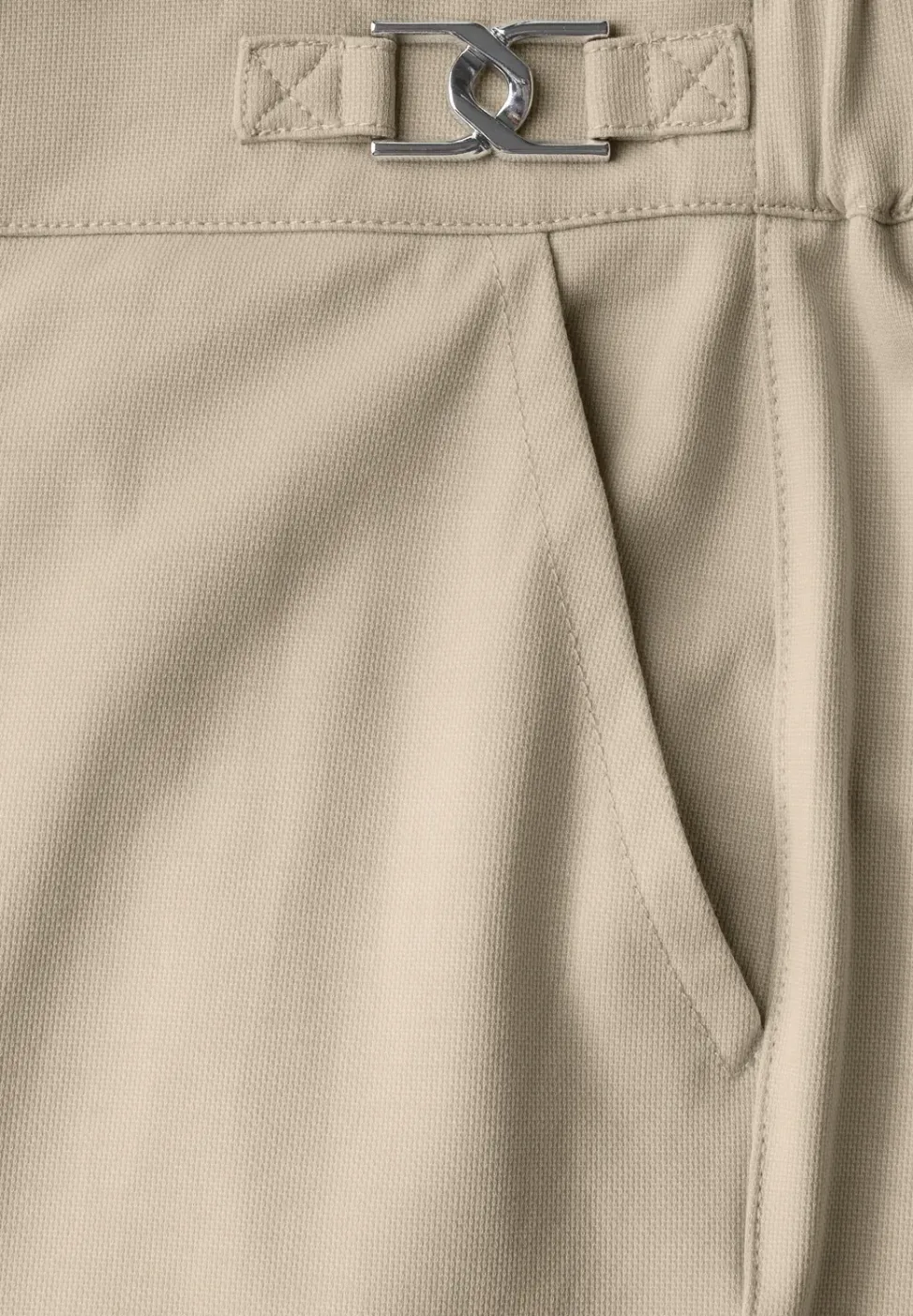 Straight Leg Piqué Hose