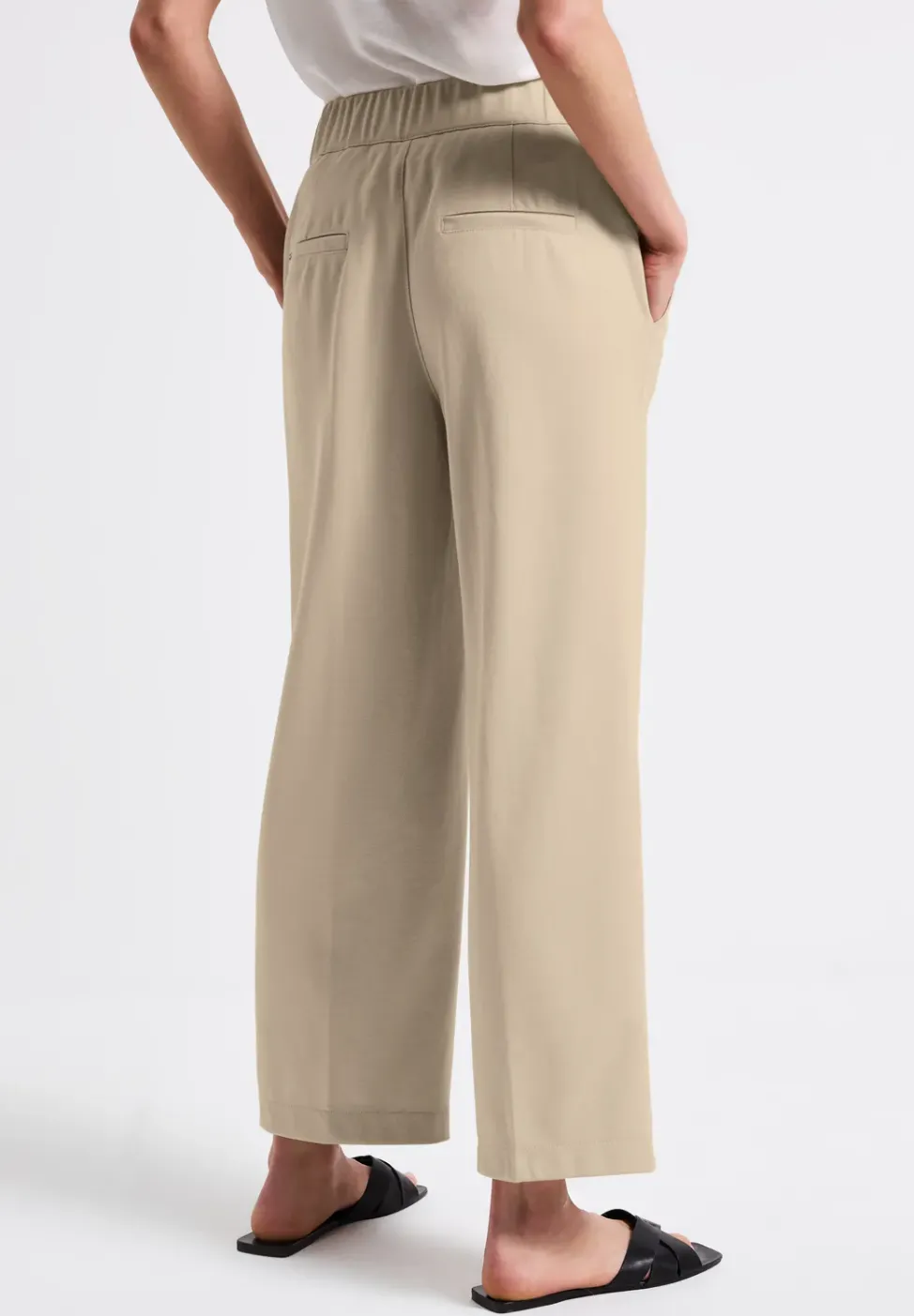 Straight Leg Piqué Hose