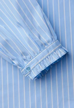 Streifen Bluse mit Rüschen