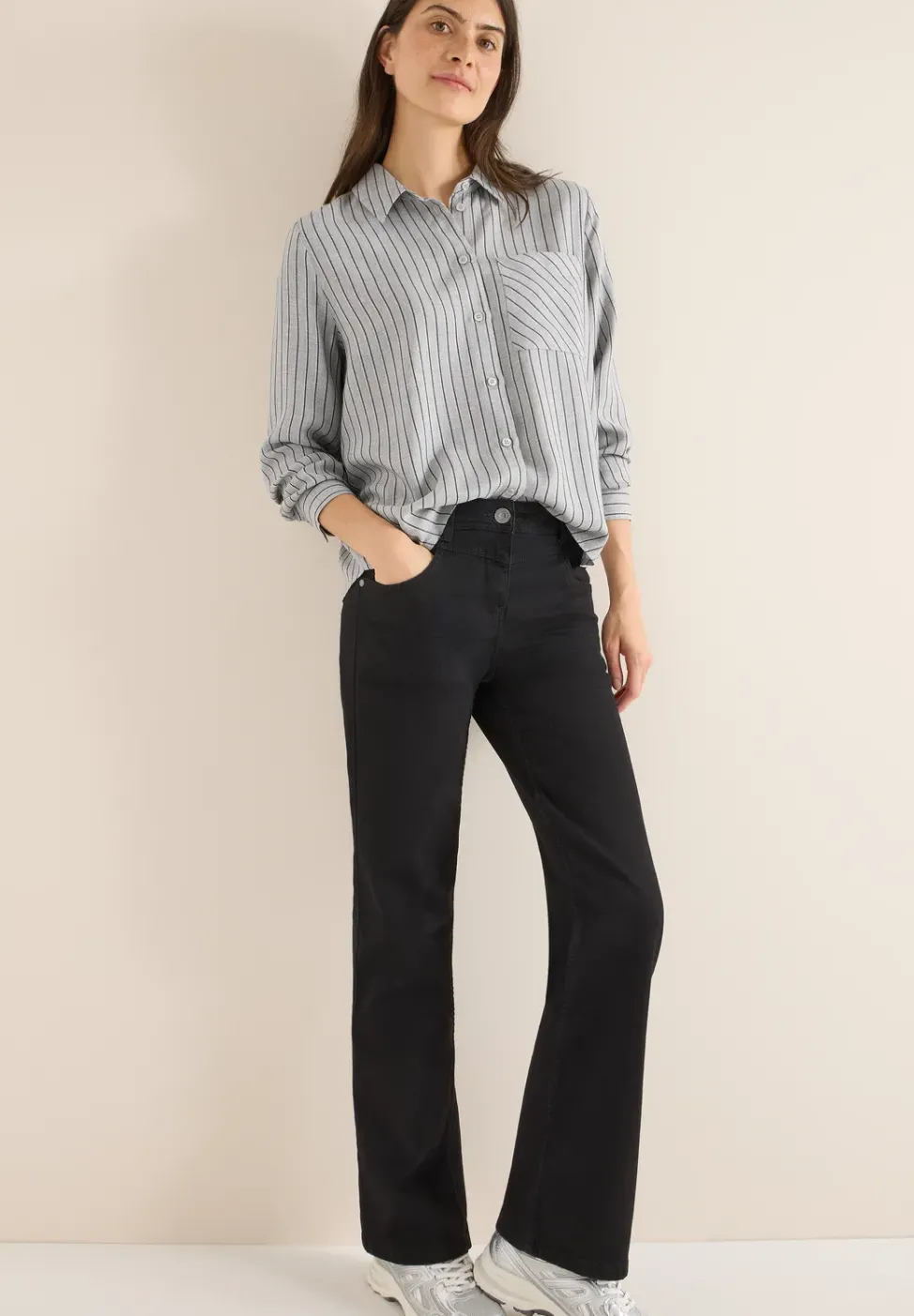 Streifen Flanell-Hemdbluse