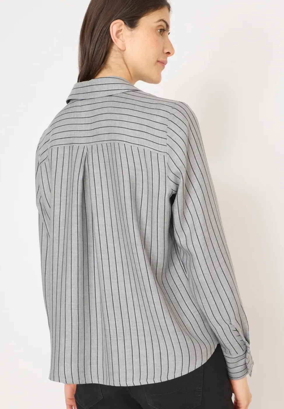 Streifen Flanell-Hemdbluse