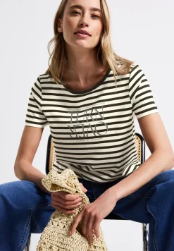 Streifenshirt mit Print