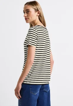 Streifenshirt mit Print