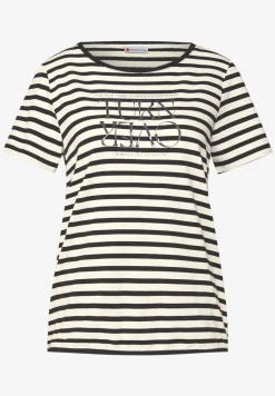 Streifenshirt mit Print
