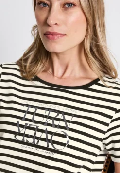 Streifenshirt mit Print