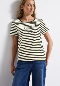 Streifenshirt mit Print