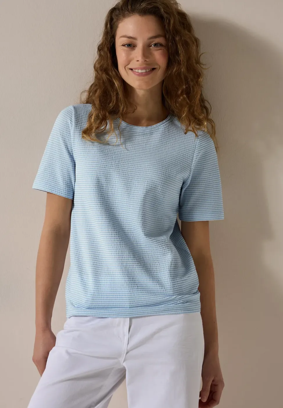 Streifenshirt mit Struktur