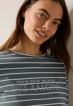 Streifenshirt mit Wording