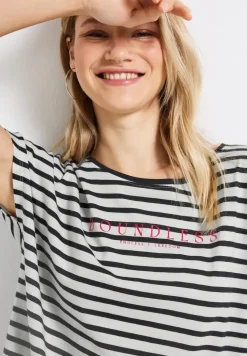 Streifenshirt mit Wording