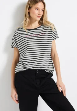 Streifenshirt mit Wording