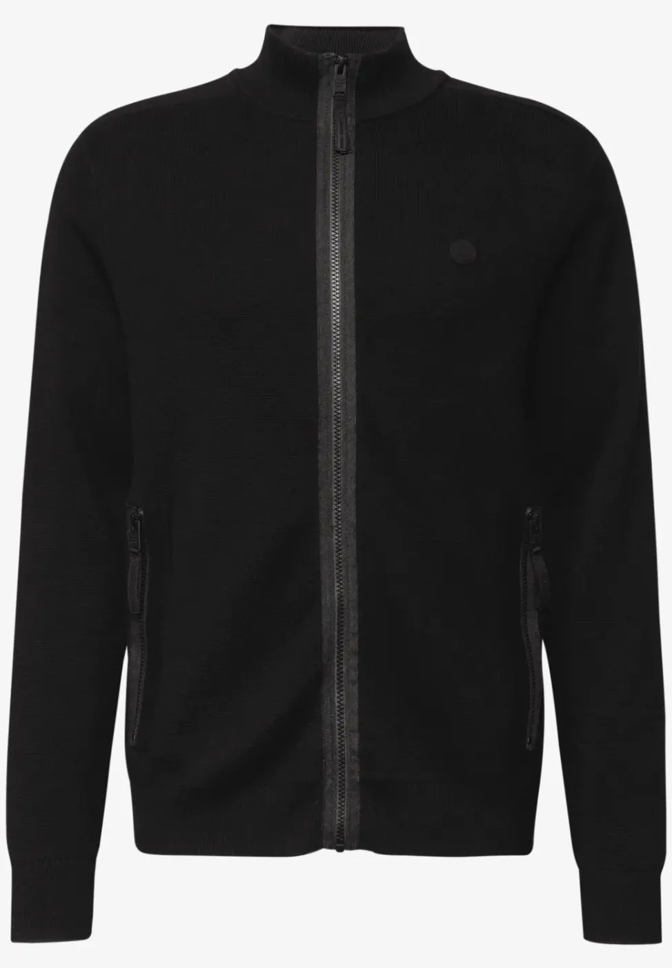 Strickjacke mit Stehkragen