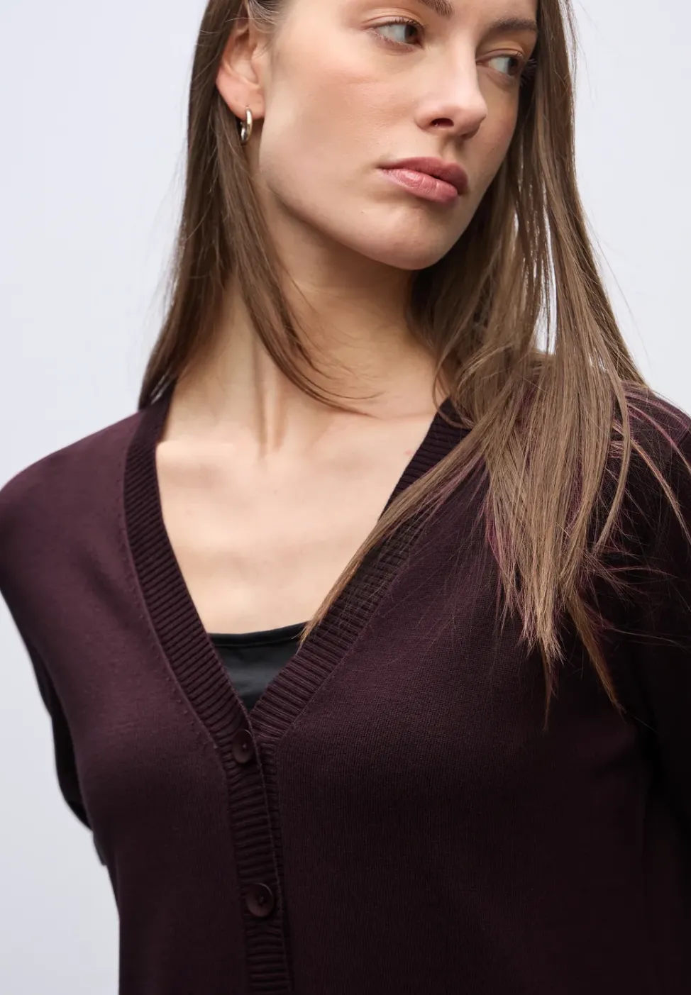 Strickjacke mit V-Ausschnitt
