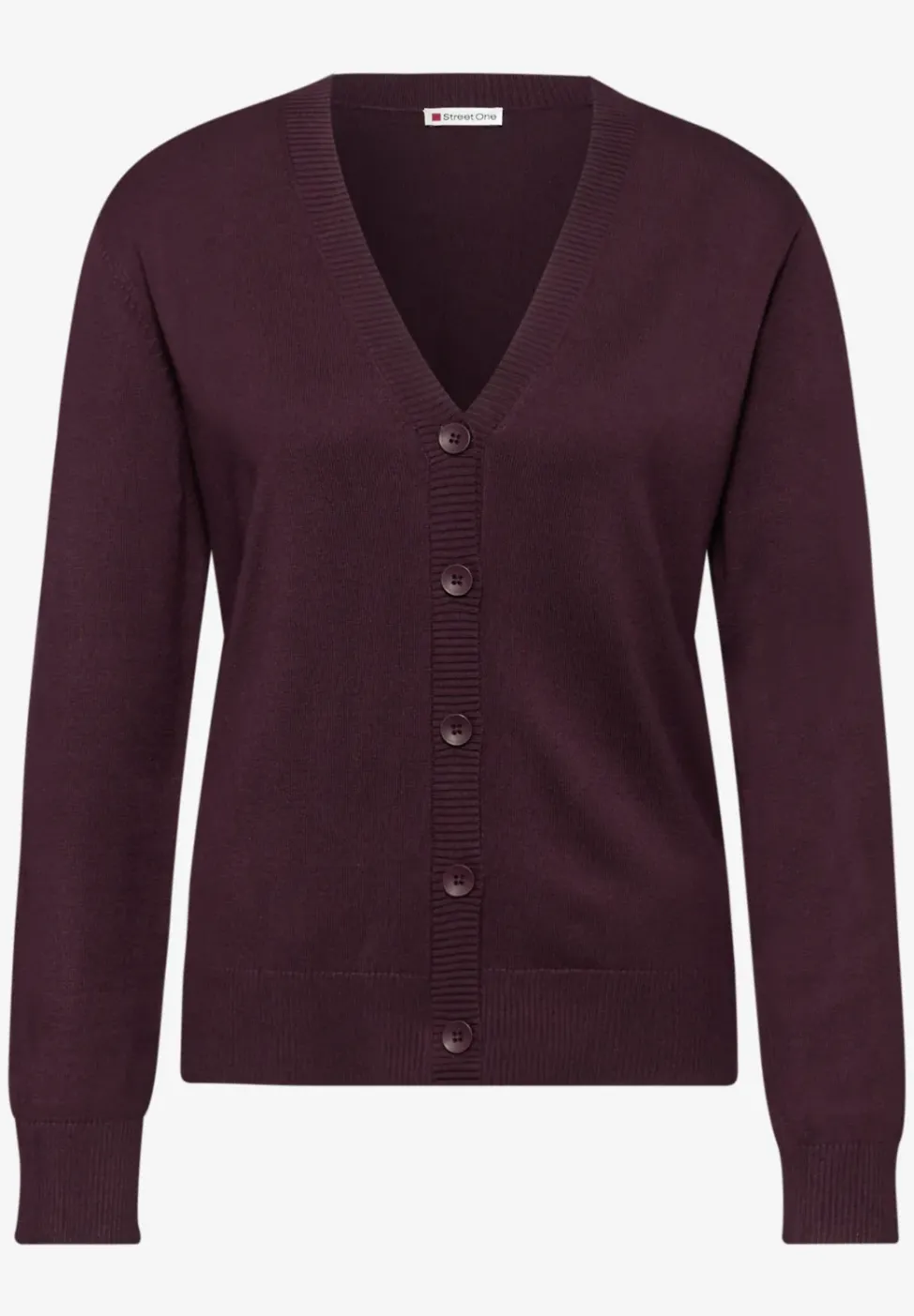 Strickjacke mit V-Ausschnitt