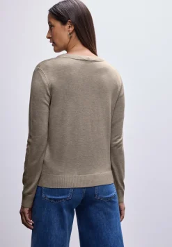 Strickjacke mit V-Ausschnitt