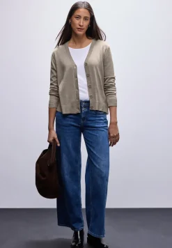 Strickjacke mit V-Ausschnitt
