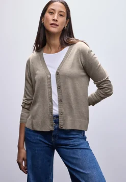 Strickjacke mit V-Ausschnitt