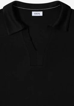 Strick-Look Poloshirt