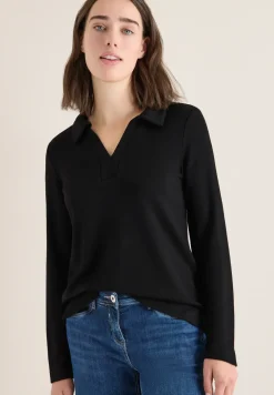 Strick-Look Poloshirt