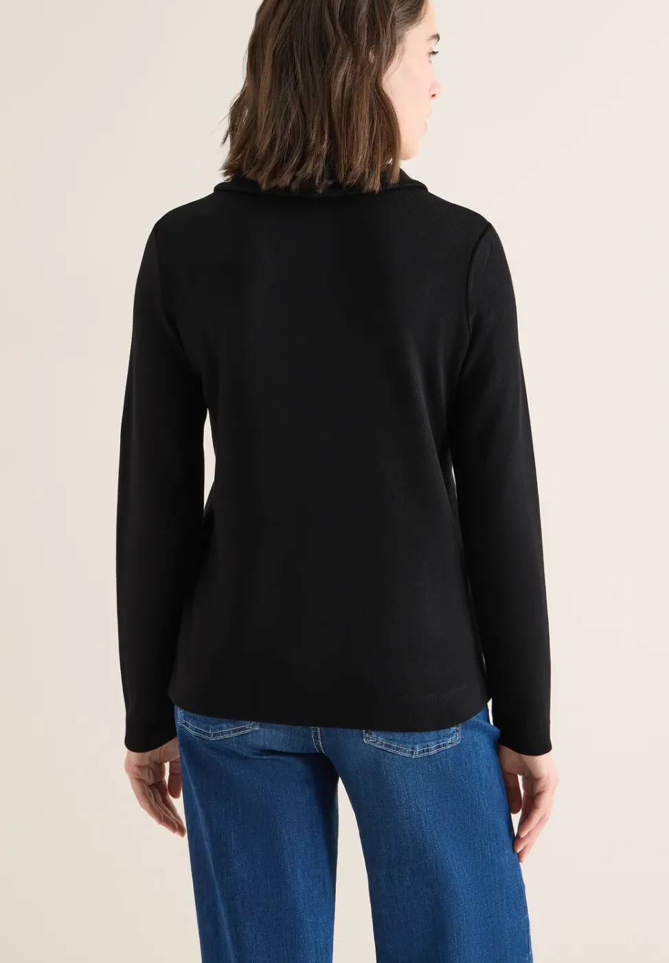 Strick-Look Poloshirt