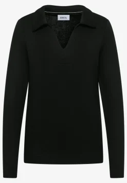 Strick-Look Poloshirt