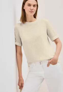 Strick-Look Glitzer T-Shirt