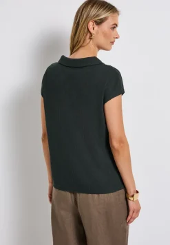 Strick-Look Poloshirt