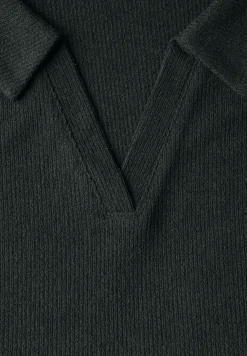 Strick-Look Poloshirt