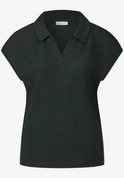Strick-Look Poloshirt