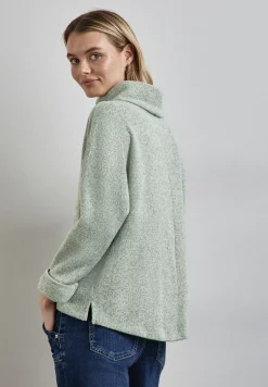 Strick-Look Shirt mit Kragen