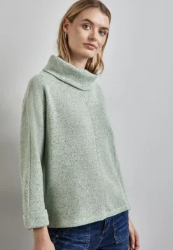 Strick-Look Shirt mit Kragen
