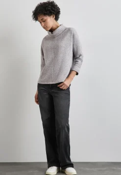 Strick-Look Shirt mit Kragen