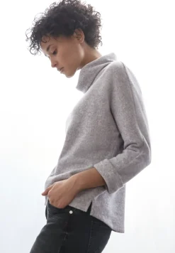 Strick-Look Shirt mit Kragen
