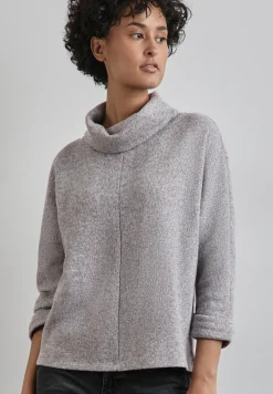 Strick-Look Shirt mit Kragen