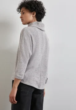 Strick-Look Shirt mit Kragen