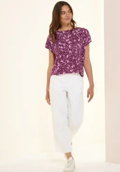 Strick-Look Shirt mit Muster