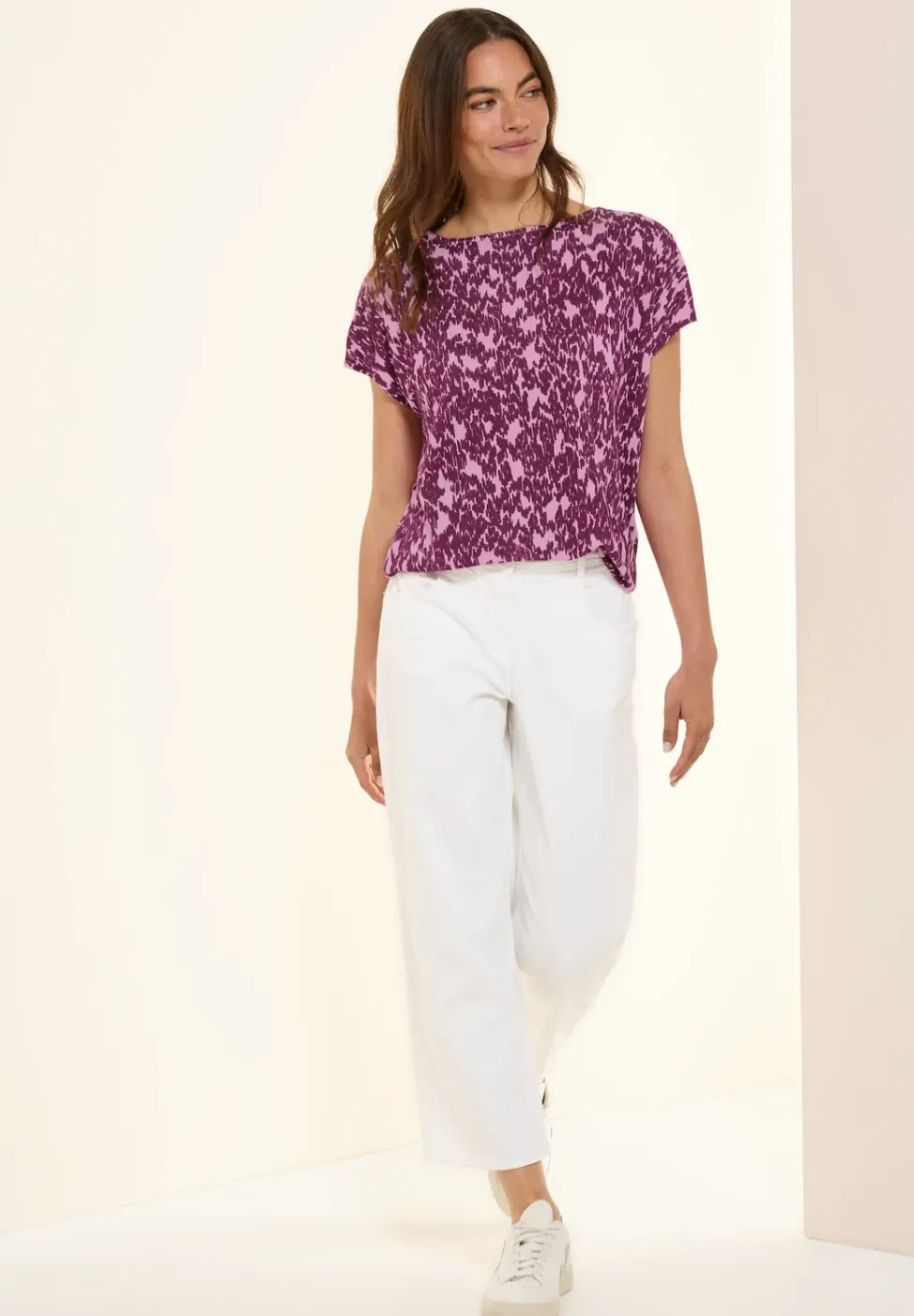 Strick-Look Shirt mit Muster