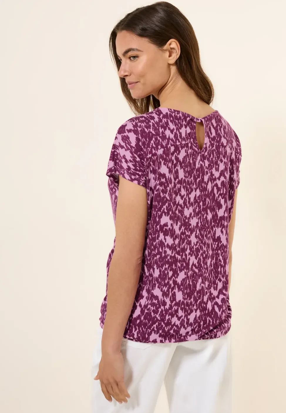 Strick-Look Shirt mit Muster