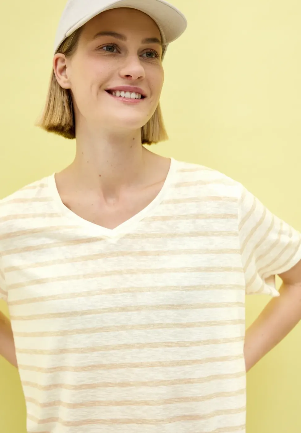 Strick-Look Streifen-Shirt