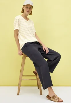 Strick-Look Streifen-Shirt