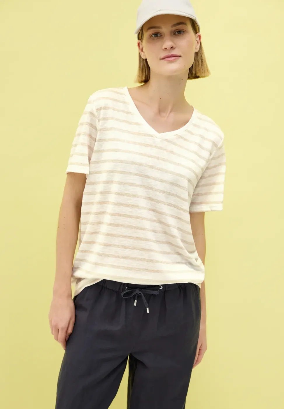 Strick-Look Streifen-Shirt